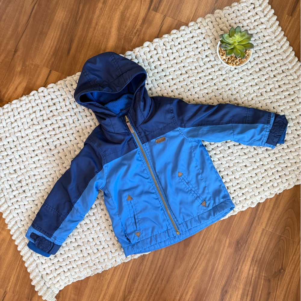 Eddie Bauer Toddler Boy 2-Tone Blue Fleece Lined Jacket 2T